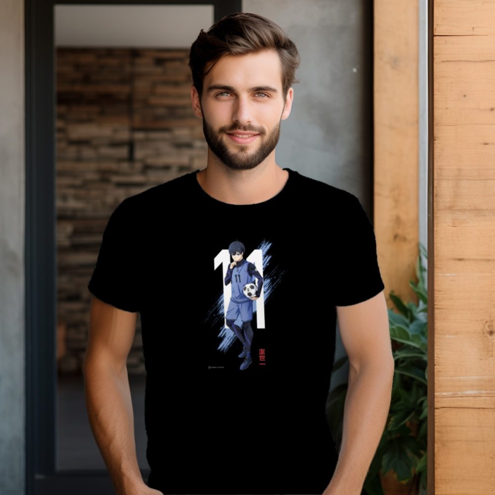T-shirt Homme Bluelock avec un design de Bluelock 11 blanc