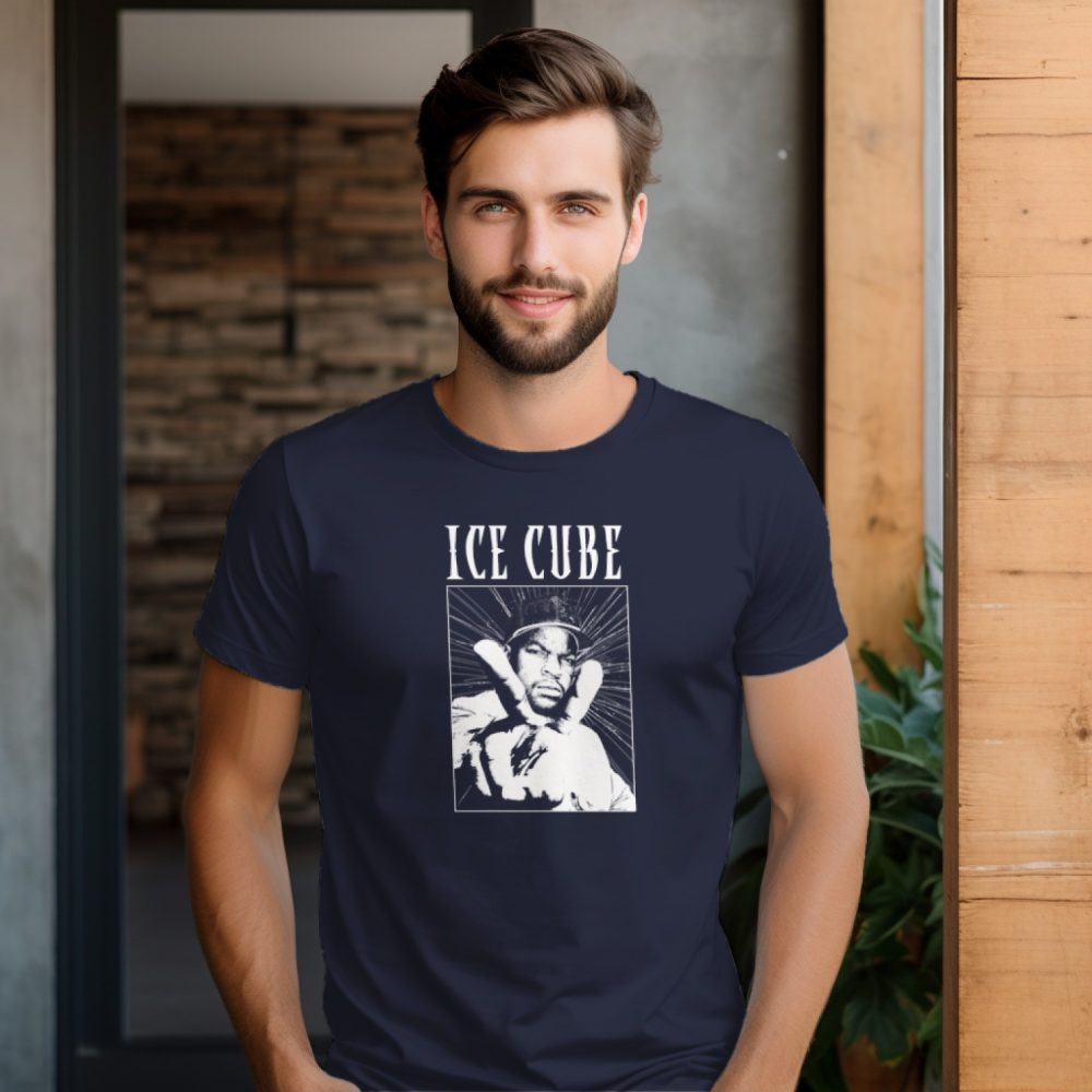 T-shirt homme Ice Cube avec un design de Ice Cube Peace blanc