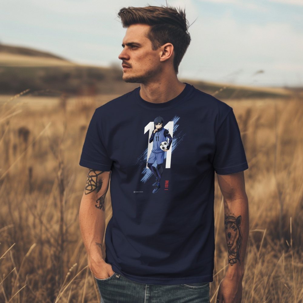 T-shirt Homme Bluelock avec un design de Bluelock 11 blanc