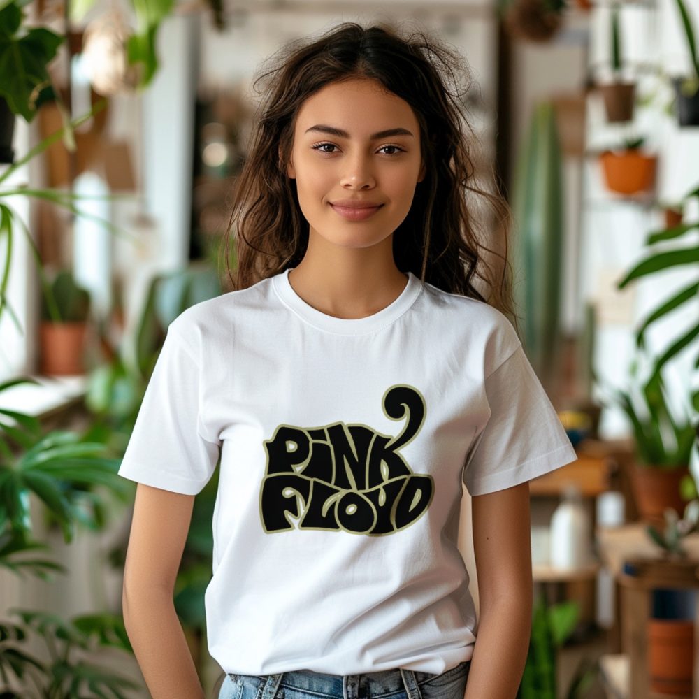T-shirt femme Pink Floyd avec un design de Pink Floyd Wavy noir