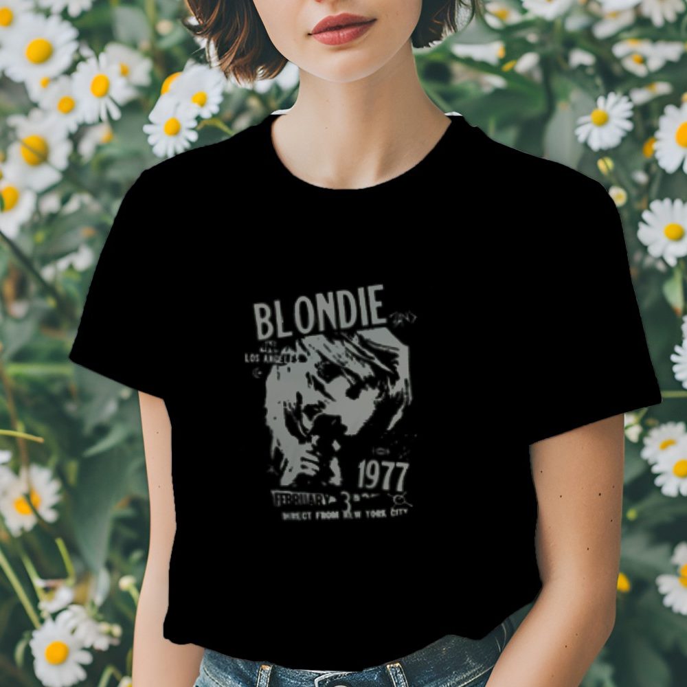 T-shirt femme Femmes avec un design de Blondie 1977 gris