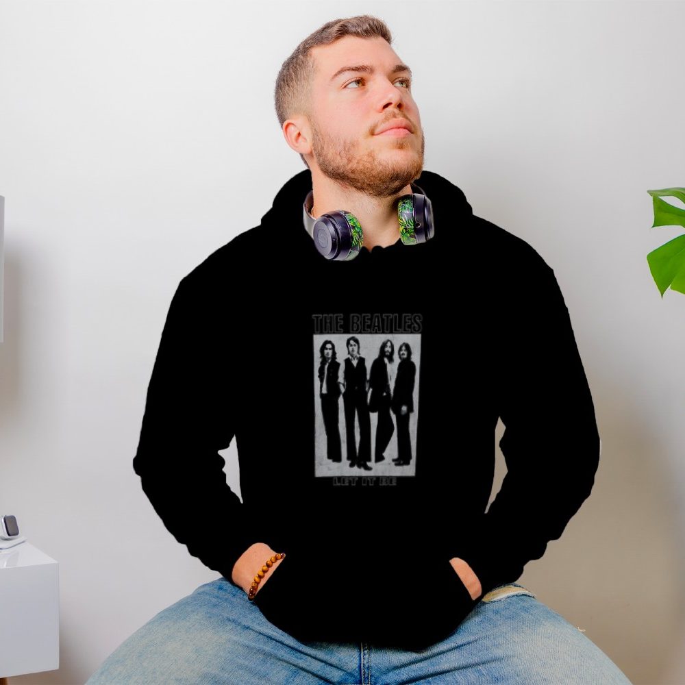 Sweat-shirt à capuche Homme The Beatles avec un design de The Beatles Let It Be blanc