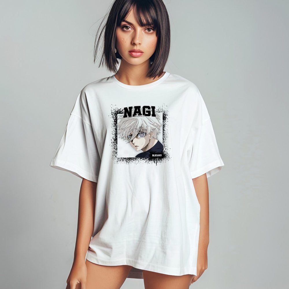 T-shirt oversize coton bio Femme Bluelock avec un design de Bluelock Seishiro noir