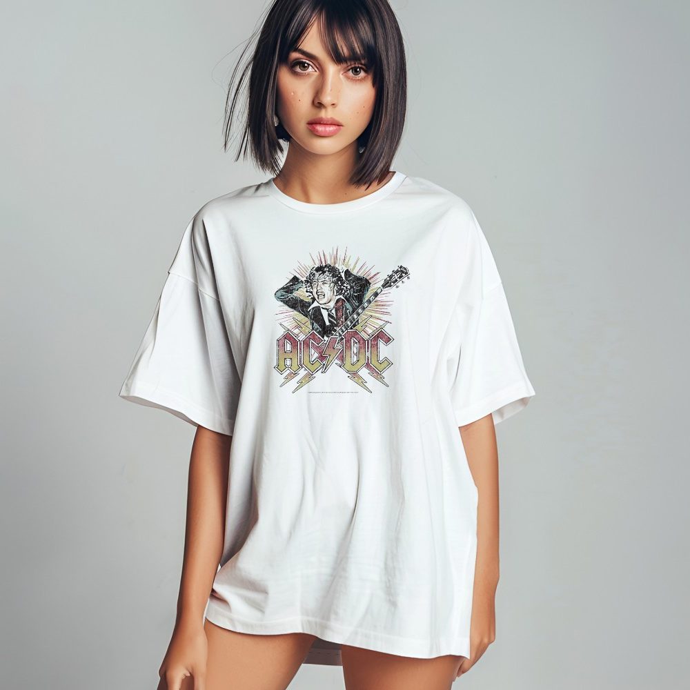 T-shirt bio oversize Femme ACDC avec un design de ACDC