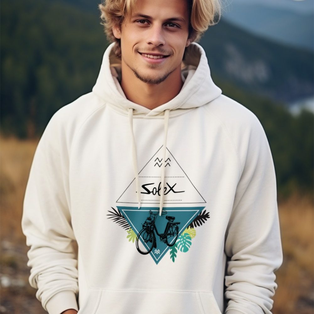 Sweat-shirt à capuche Homme Solex avec un design de Solex Triangles