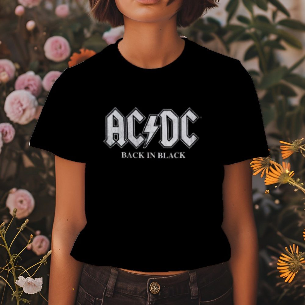 T-shirt Femme ACDC avec un design de ACDC Black in Back