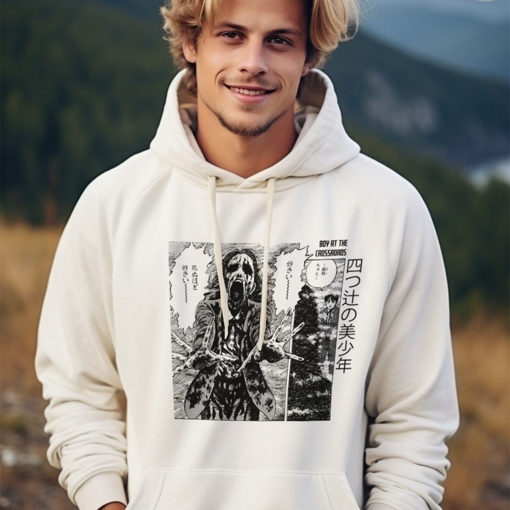 Sweat-shirt à capuche Homme Junji Ito Collection avec un design de Junji Ito Collection Crossroads