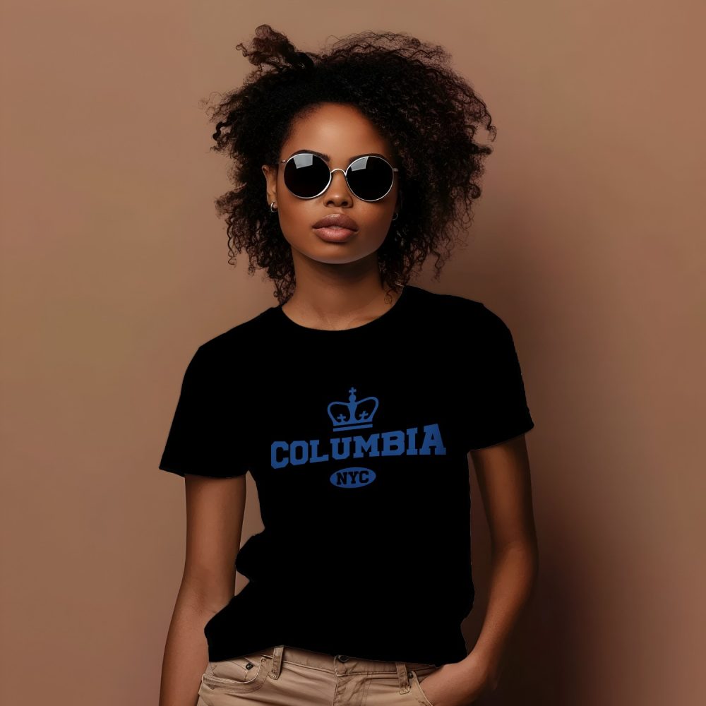 T-shirt Femme Columbia avec un design de Columbia NYC bleu