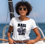 T-shirt Femme Bluelock avec un design de Bluelock Nagi The Genuis noir
