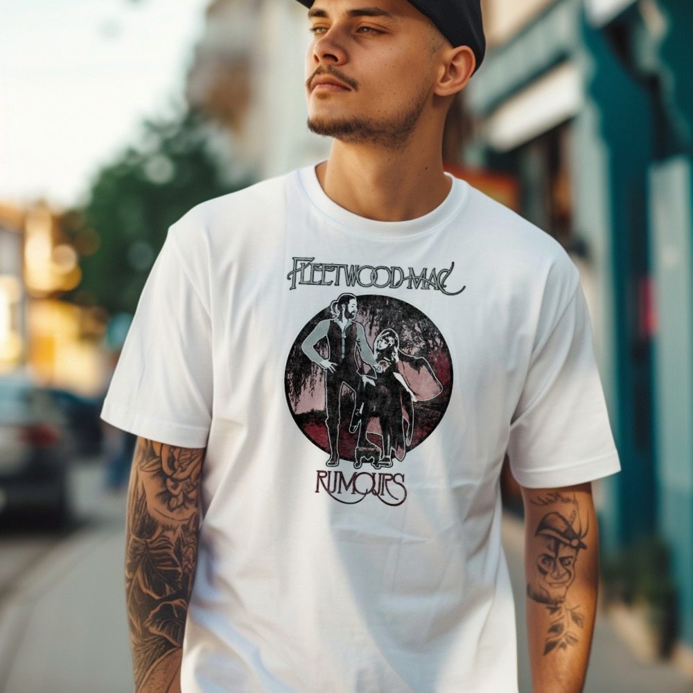 T-shirt homme Fleetwood Mac avec un design de Fleetwood Mac Rumours noir
