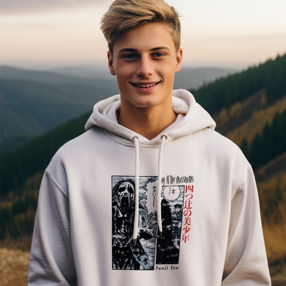 Sweat-shirt à capuche Homme Junji Ito Collection avec un design de Junji Ito Collection Crossroads BD