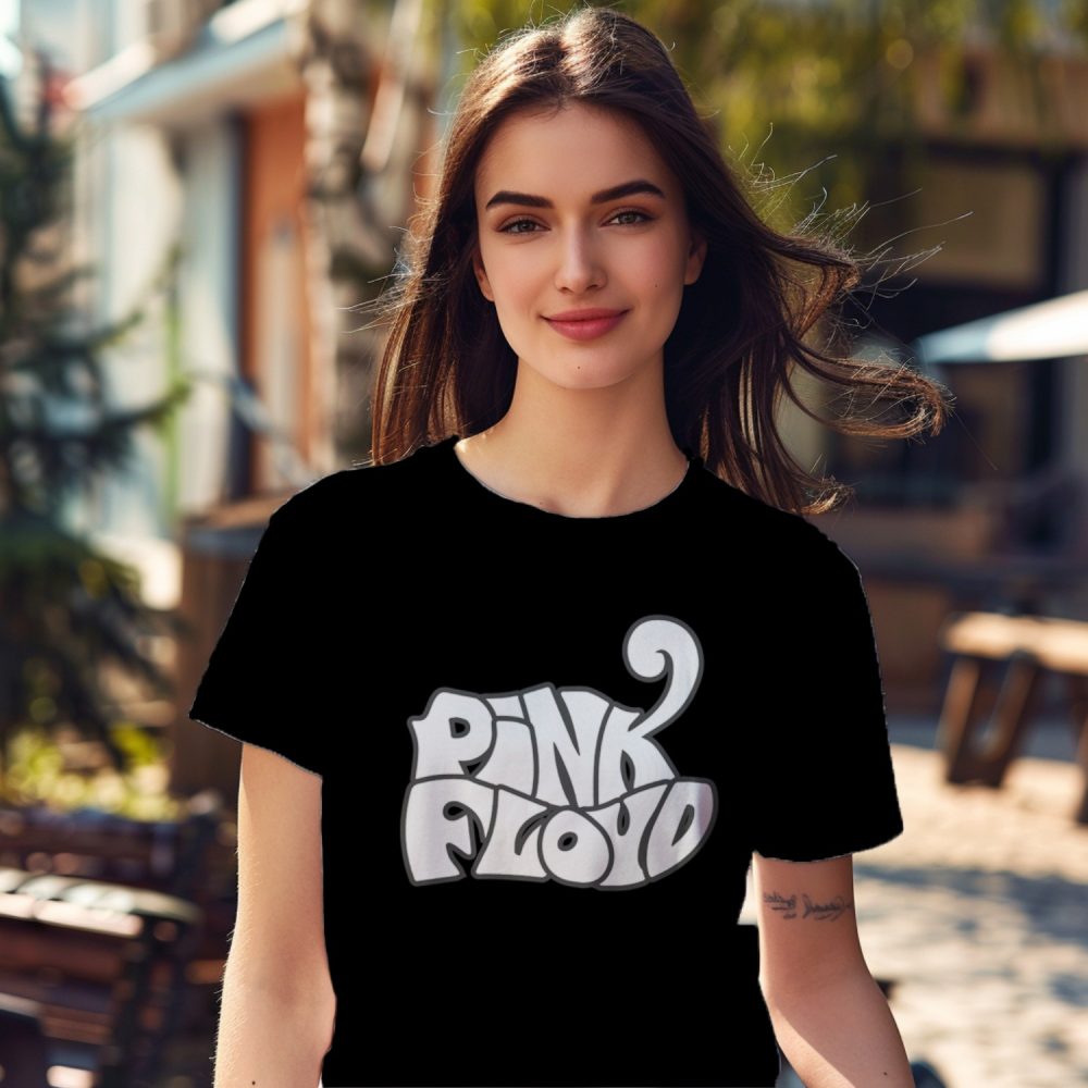 T-shirt Femme Pink Floyd avec un design de Pink Floyd Wavy blanc