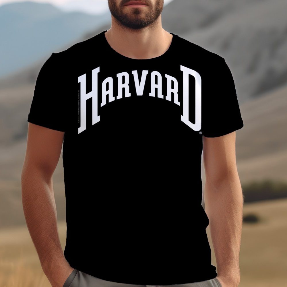 T-shirt Homme Harvard avec un design de Harvard Arc blanc