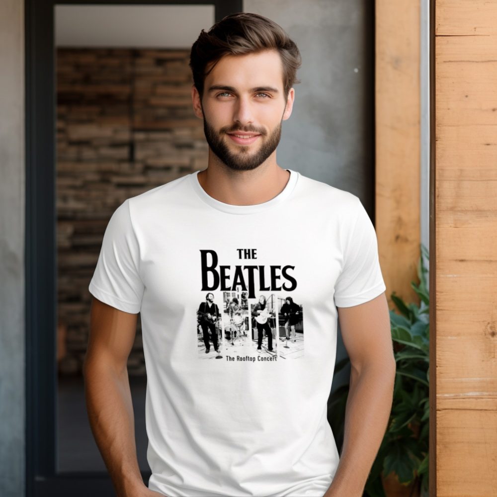 T-shirt Homme The Beatles avec un design de The Beatles Live noir