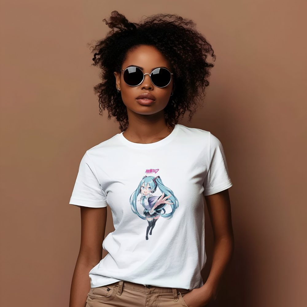 T-shirt Femme Hatsune Miku avec un design de Hatsune Miku Vedette couleur