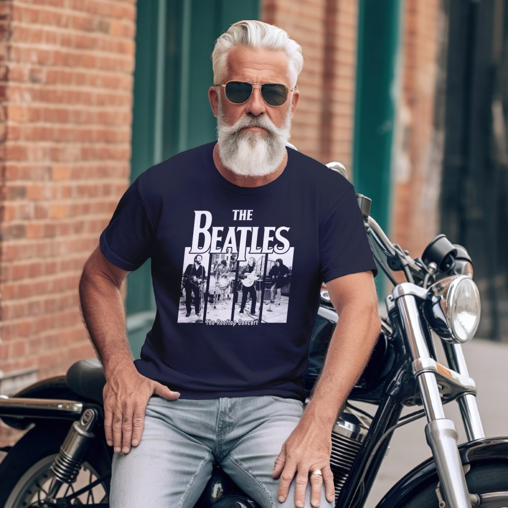 T-shirt Homme The Beatles avec un design de The Beatles Live blanc