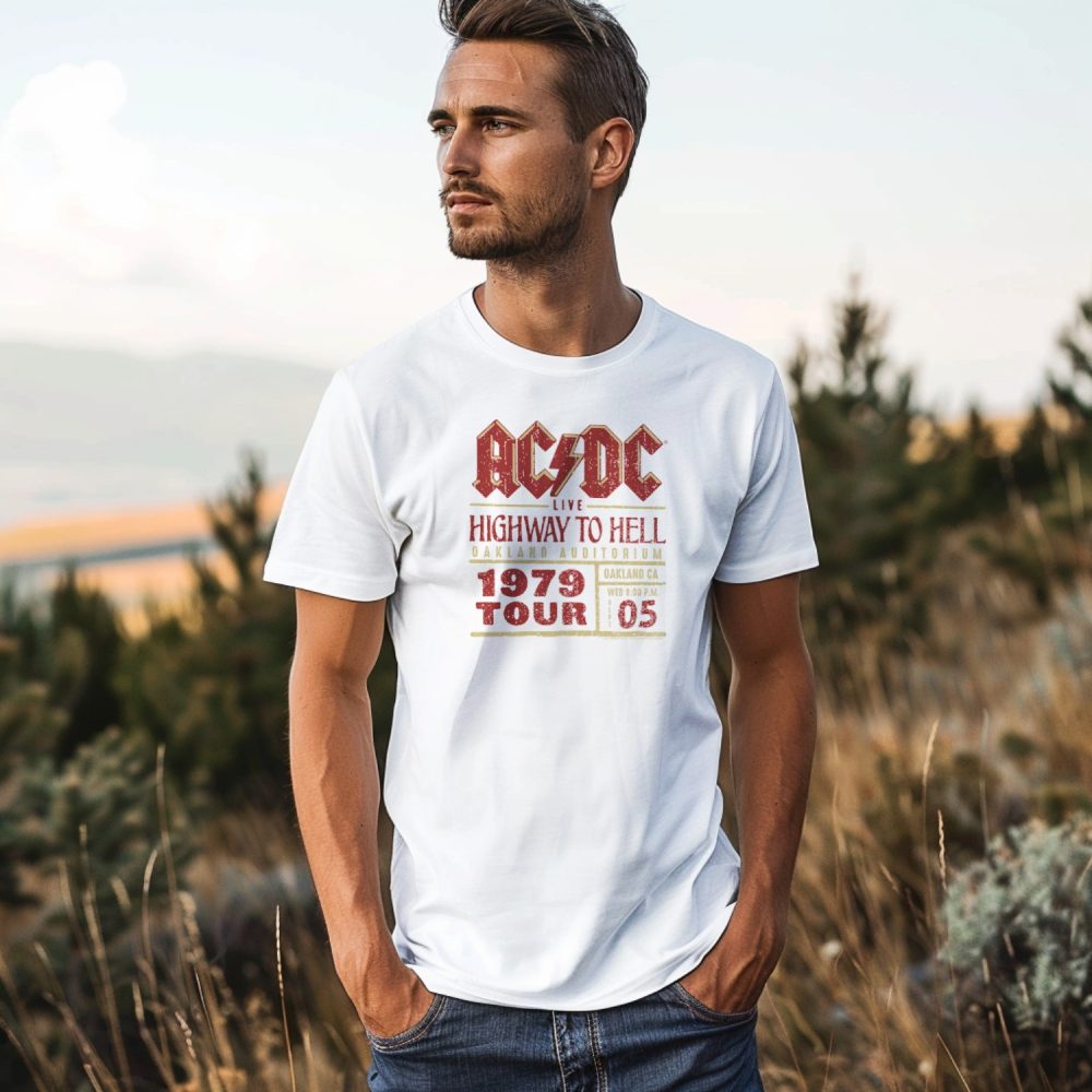 T-shirt Homme ACDC avec un design de ACDC Highway to Hell