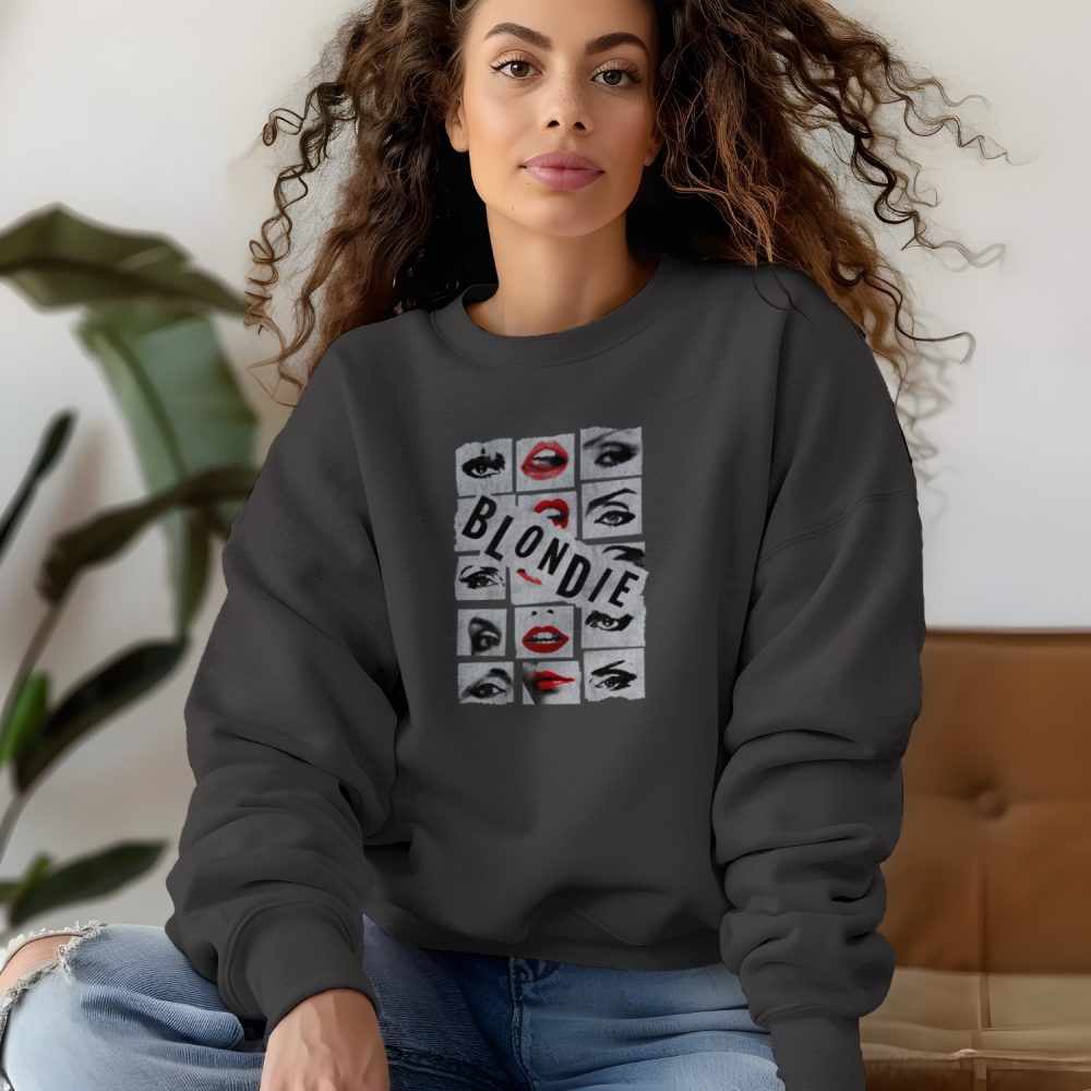 Sweat oversize coton bio Femme Blondie avec un design de Blondie noir