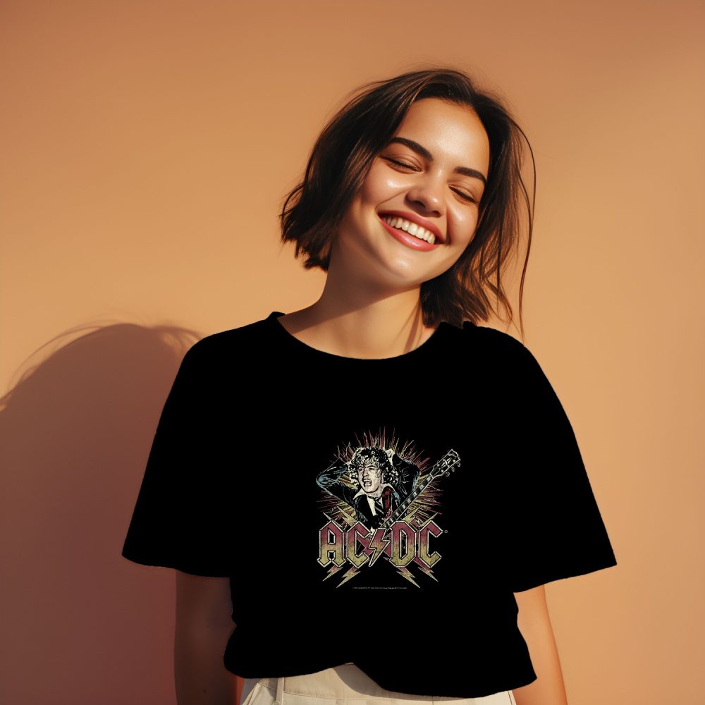 T-shirt bio oversize Femme ACDC avec un design de ACDC