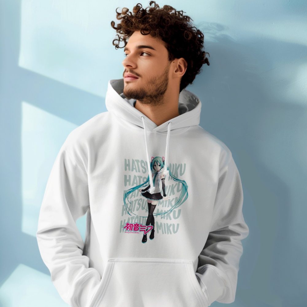 Sweat-shirt à capuche Homme Hatsune Miku avec un design de Hatsune Miku Text