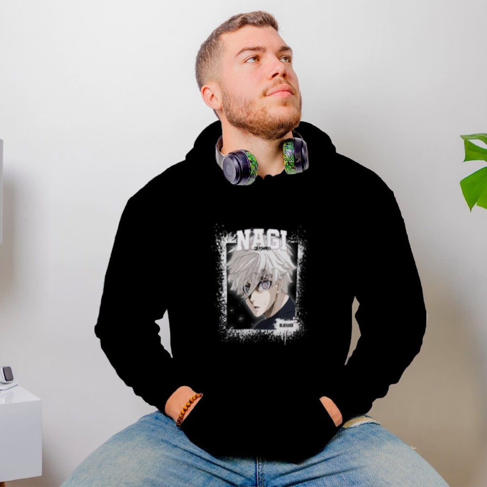 Sweat-shirt à capuche Homme Bluelock avec un design de Bluelock Seishiro blanc