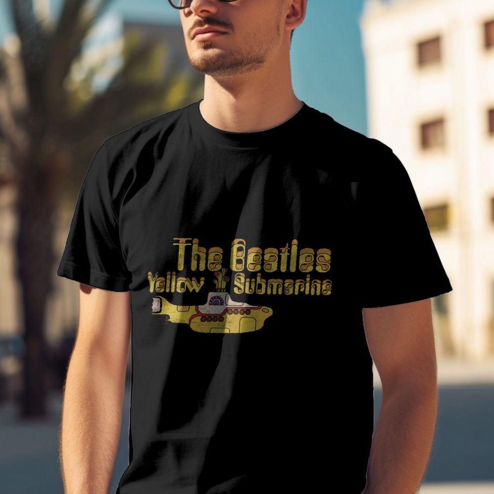 T-shirt Homme The Beatles avec un design de The Beatles Yellow Submarine
