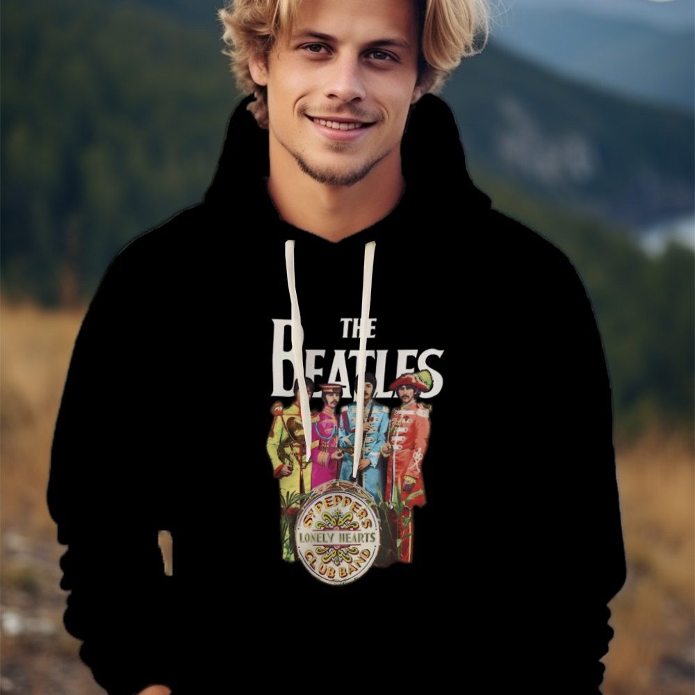 Sweat-shirt à capuche Homme The Beatles avec un design de The Beatles Lonely Hearts