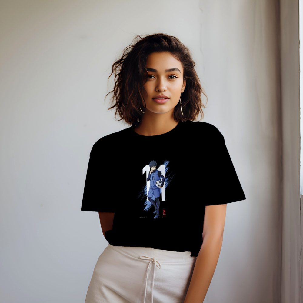 T-shirt oversize coton bio Femme Bluelock avec un design de Bluelock 11 blanc