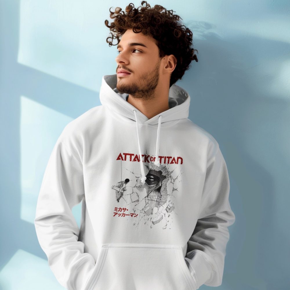 Sweat-shirt à capuche Homme Attack On Titan avec un design de Attack On Titan Broken Wall