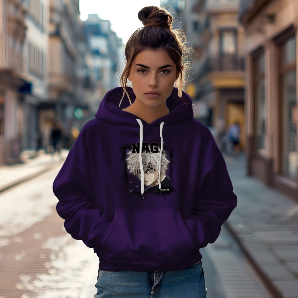 Sweat-shirt à capuche Femme Bluelock avec un design de Bluelock Seishiro noir