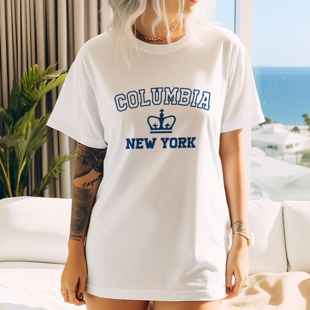T-shirt oversize coton bio Femme Columbia avec un design de Columbia New York bleu navy