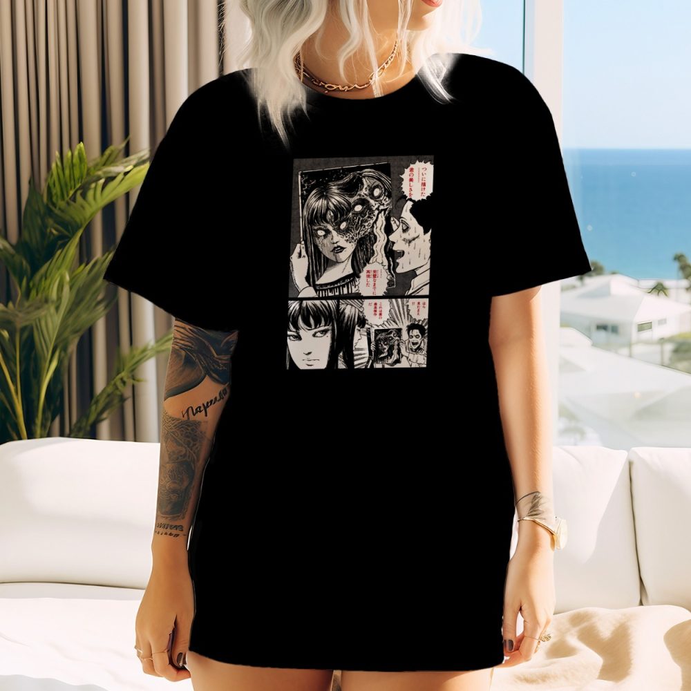 T-shirt oversize coton bio Femme Junji Ito Collection avec un design de Junji Ito Collection Portrait