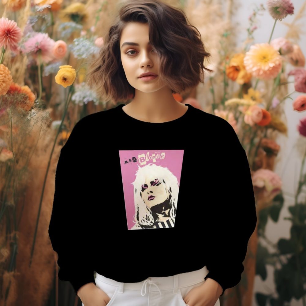 Sweat oversize coton bio Femme Blondie avec un design de Blondie Aka pink