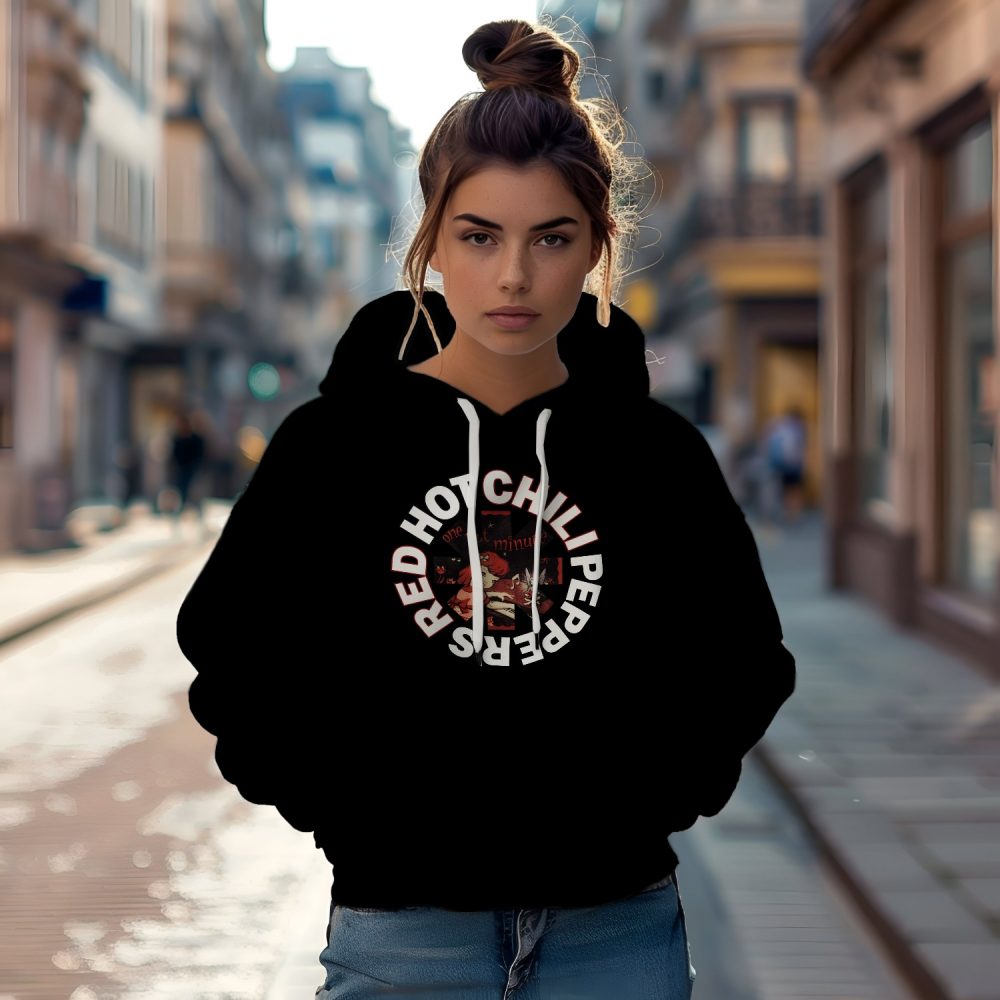 Sweat-shirt à capuche Femme Red Hot Chili Peppers avec un design de RHCP One Hot Minute