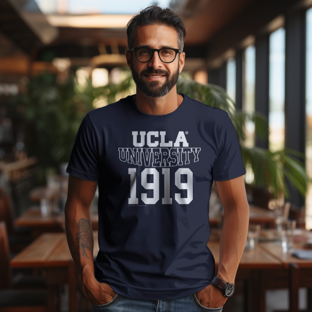 T-shirt Homme UCLA avec un design de UCLA University 1919 blanc