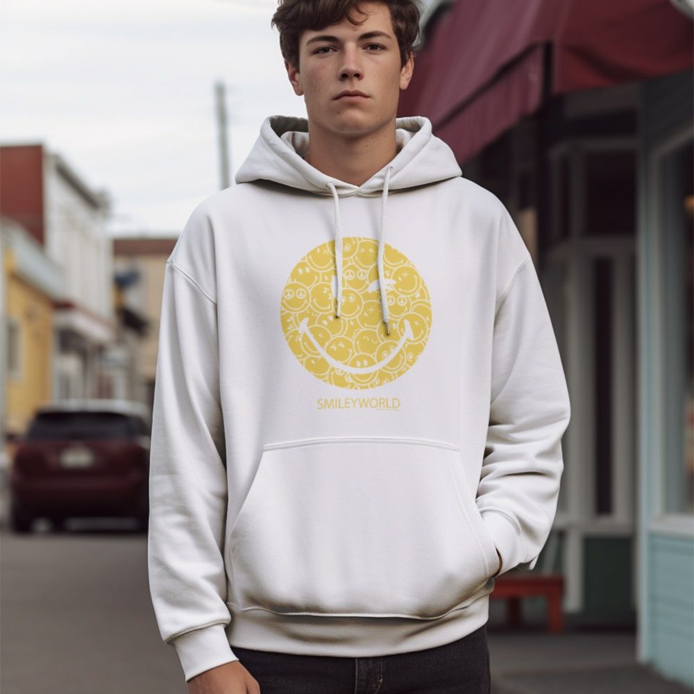 Sweat-shirt à capuche homme Smiley World avec un design de Smiley World Smiles