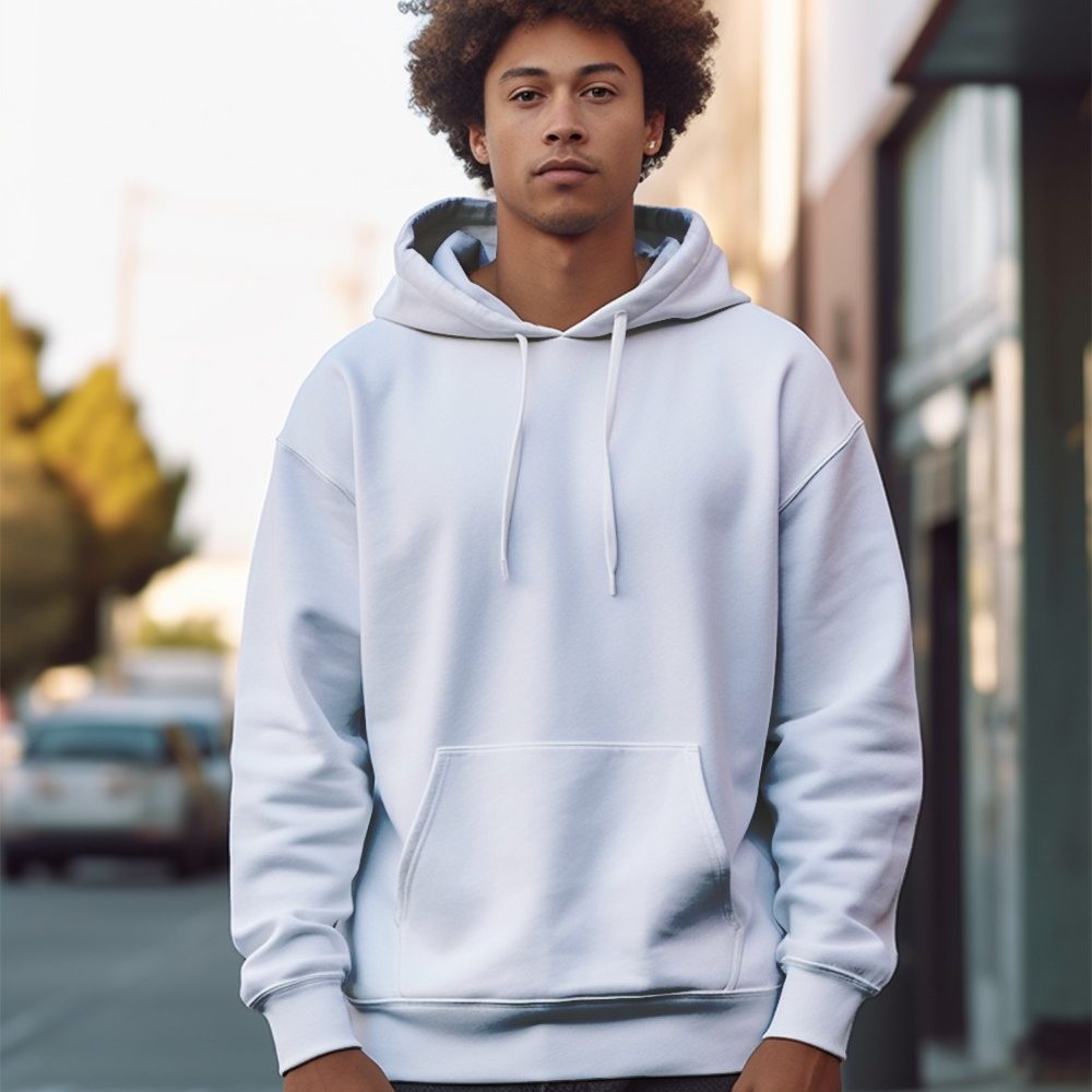 Sweat-shirt à capuche Homme Nirvana avec un design de Nirvana Smiley Artwork blanc
