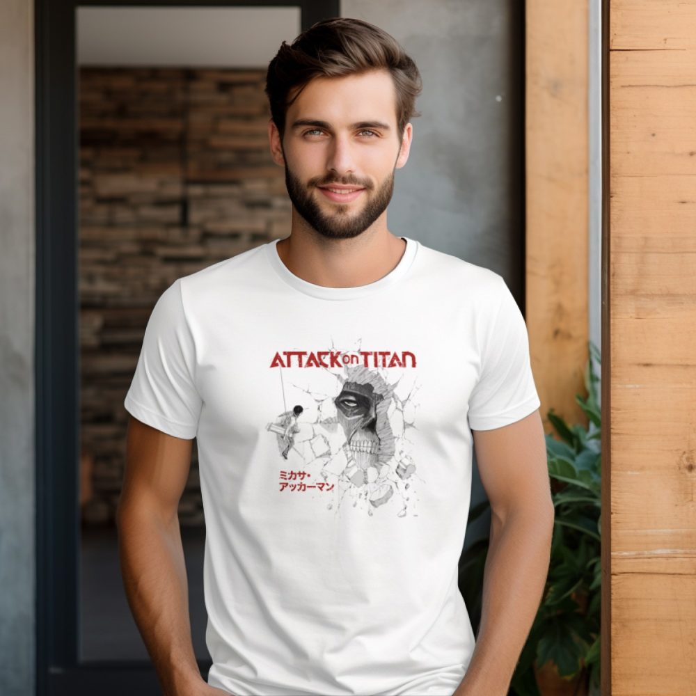 T-shirt Homme Attack On Titan avec un design de Attack On Titan Broken Wall
