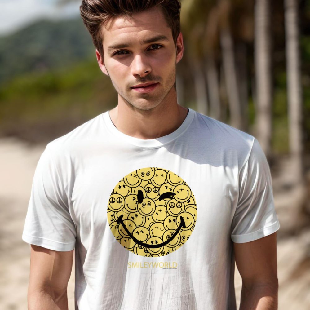 T-shirt homme Smiley World avec un design de Smiley World Smiles noir