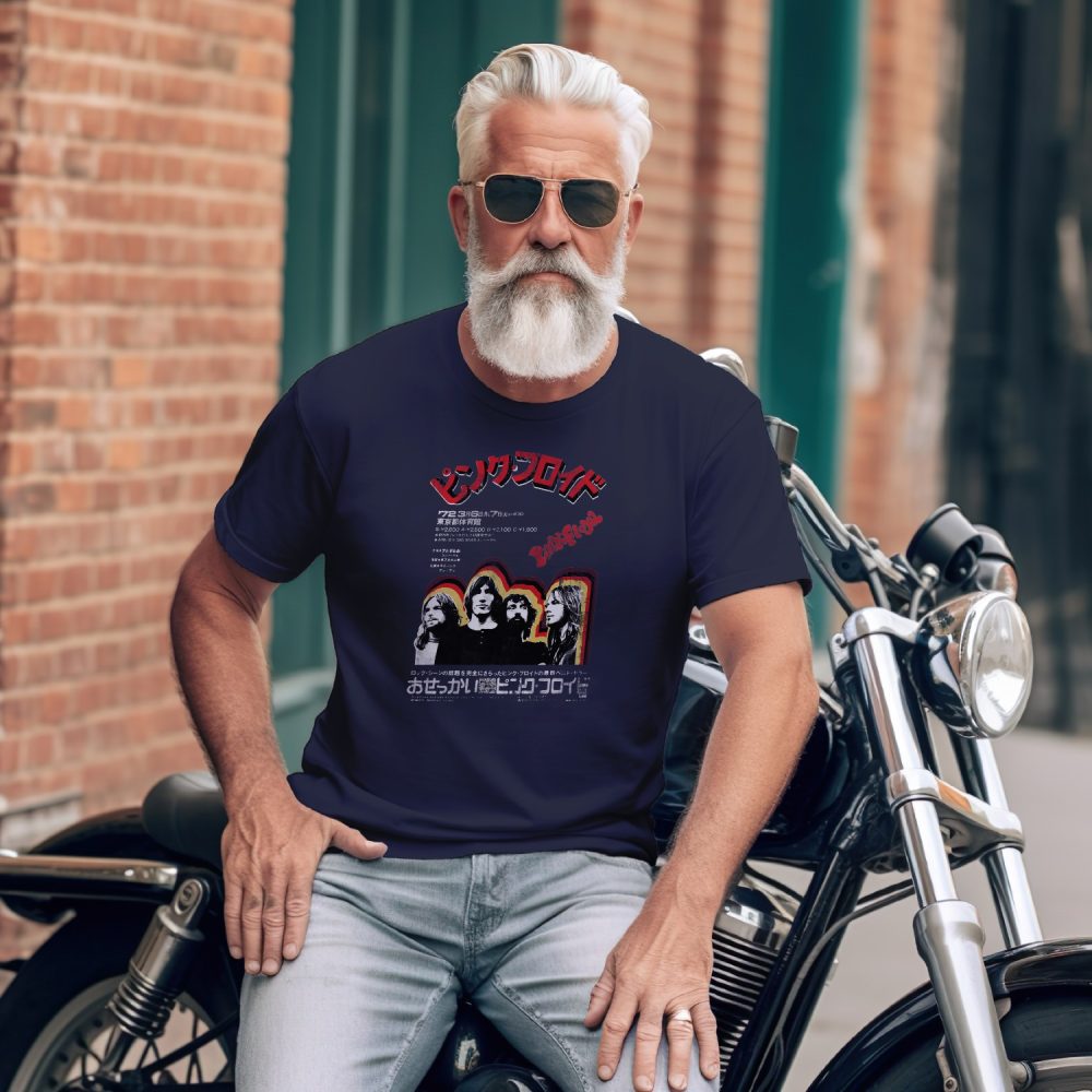 T-shirt homme Pink Floyd avec un design de Pink Floyd Japon blanc