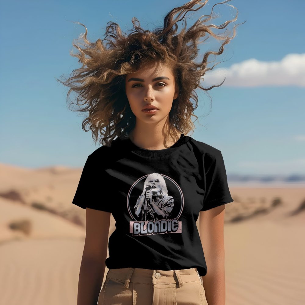 T-shirt femme Blondie avec un design de Blondie Micro