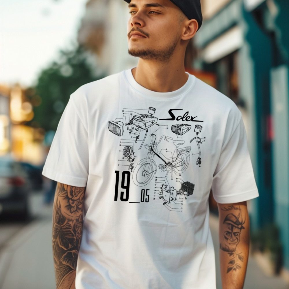 T-shirt Homme Solex avec un design de Solex Pièces 1905 noir