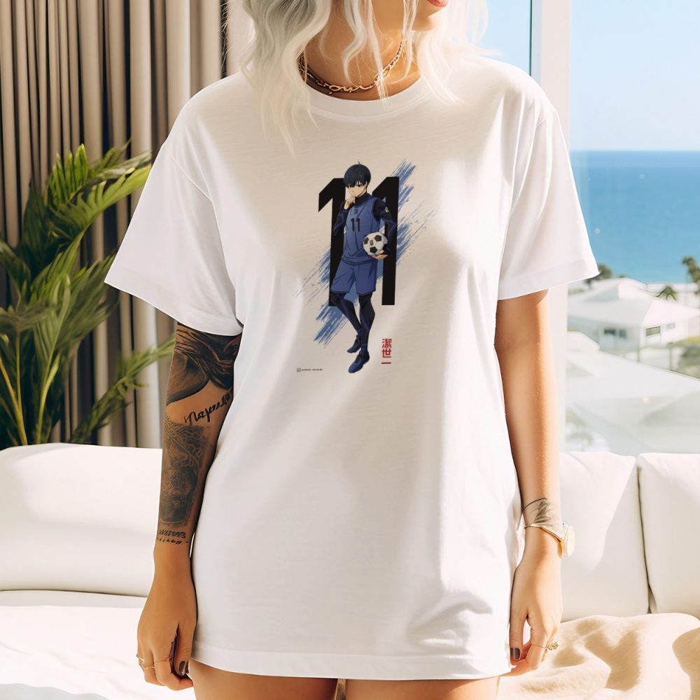 T-shirt oversize coton bio Femme Bluelock avec un design de Bluelock 11 noir