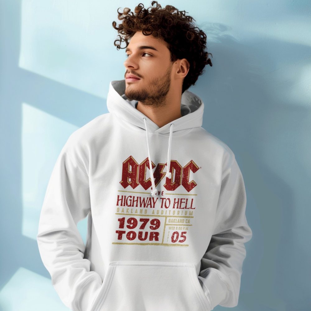 Sweat-shirt à capuche Homme ACDC avec un design de ACDC Highway to Hell