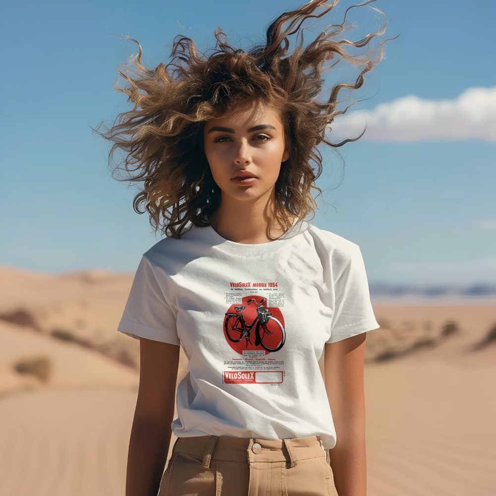 T-shirt Femme Solex avec un design de Solex Modèle 1954