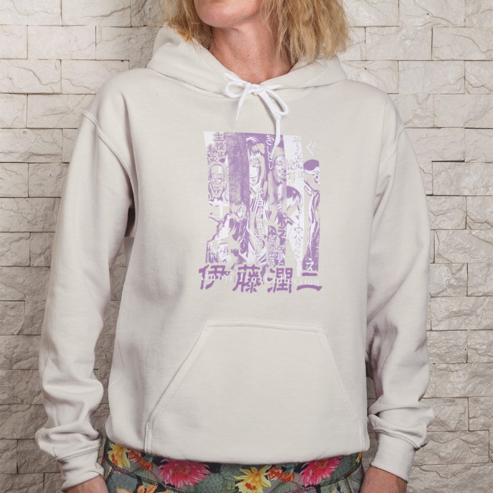 Sweat-shirt à capuche Femme Junji Ito Collection avec un design de Junji Ito Collection Purple