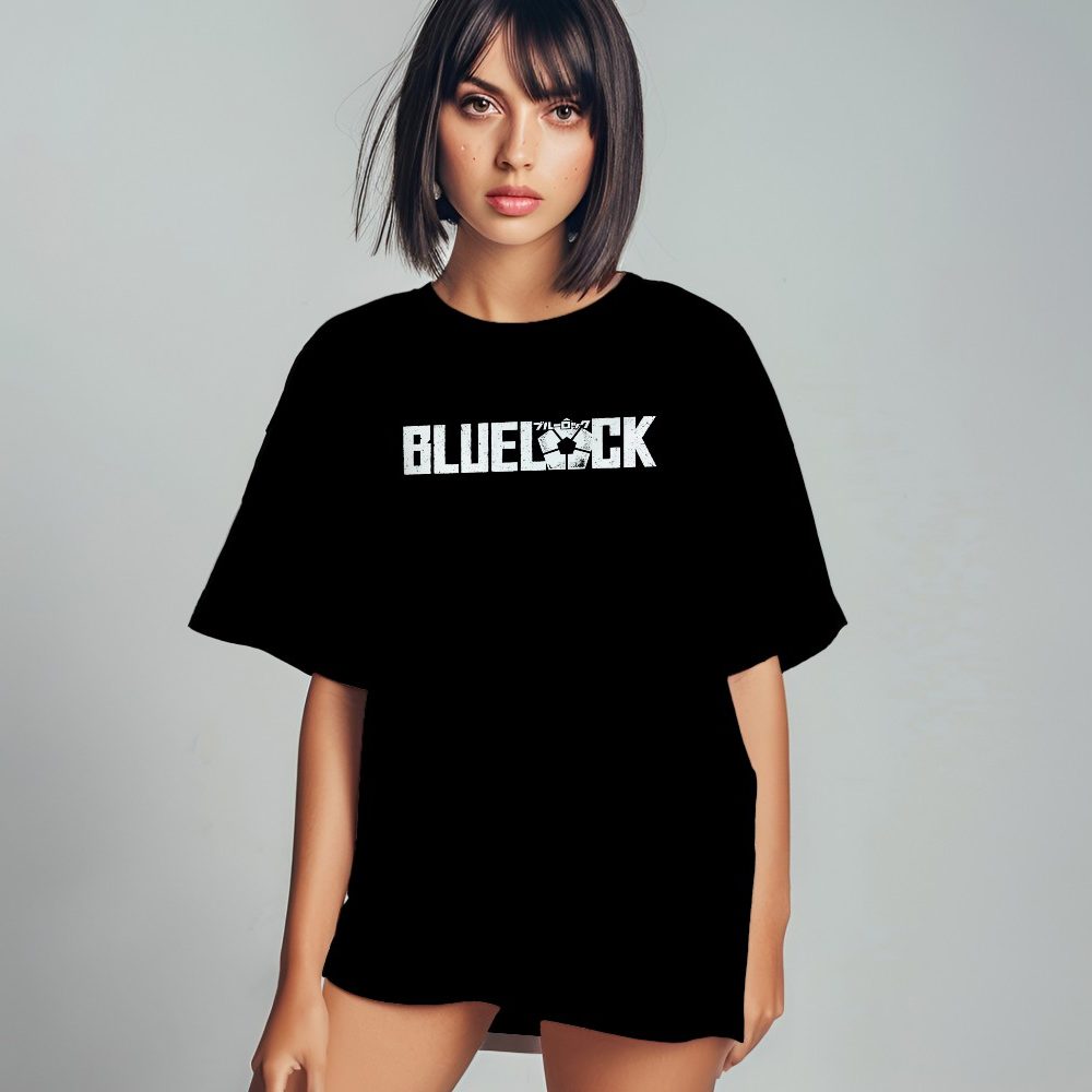 T-shirt oversize coton bio Femme Bluelock avec un design de Bluelock blanc