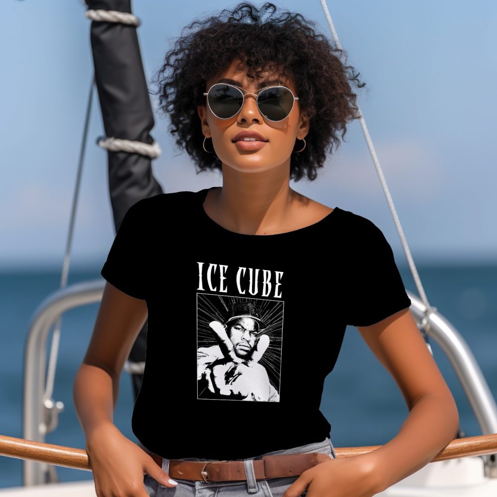 T-shirt femme Ice Cube avec un design de Ice Cube Peace blanc