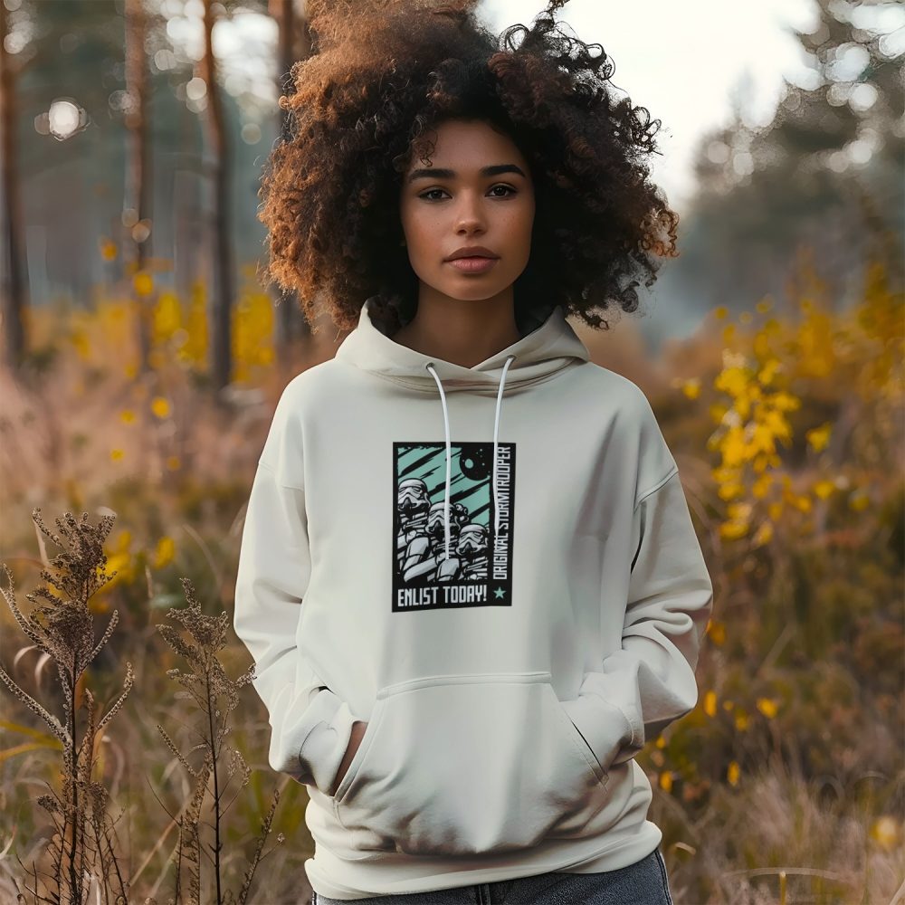 Sweat-shirt à capuche Femme Original Stormtrooper avec un design de Original Stormtrooper Enlist Today!