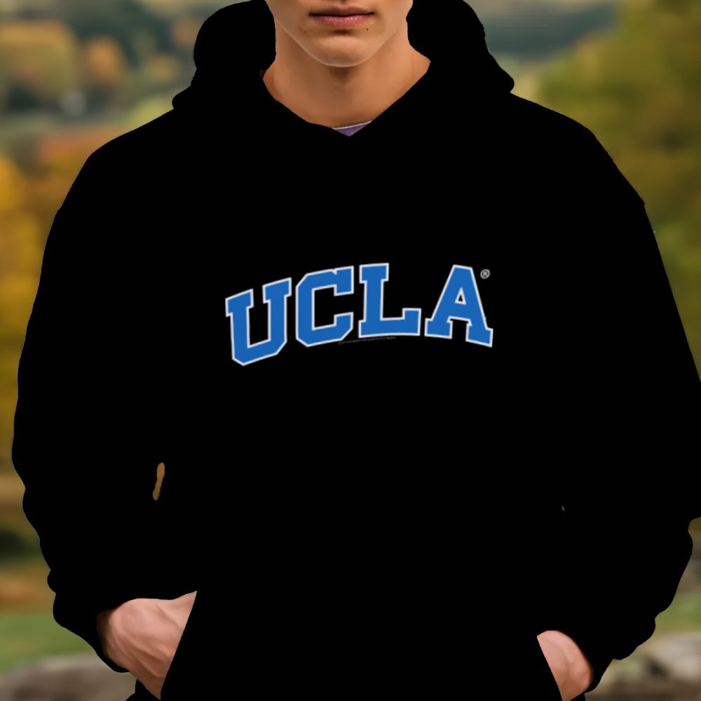 Sweat-shirt à capuche Homme UCLA avec un design de UCLA Arc bleu contour blanc